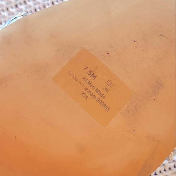 SAM EDELMAN Kia Leather Silver Block Heel Sandals Strappy Chunky Heels - Picture 10 of 11